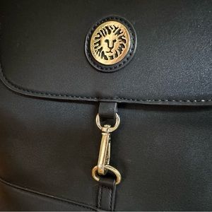 Anne Klein Black Leather Backpack